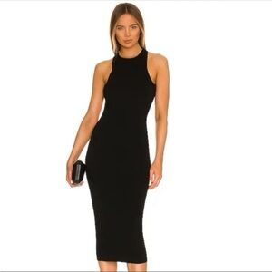 House of Harlow 1960 Black Halter‎ Bodycon Midi Dress Size XS Racerback Party